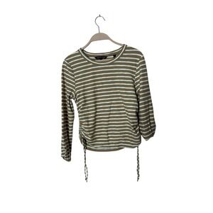 Veronica Beard‎ Travis Striped Ruched Top size medium womens